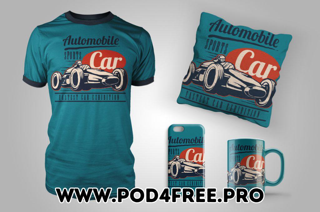 Pod T-Shirt Designs Mega Pack, Car Designs Set – Discount 100% Off