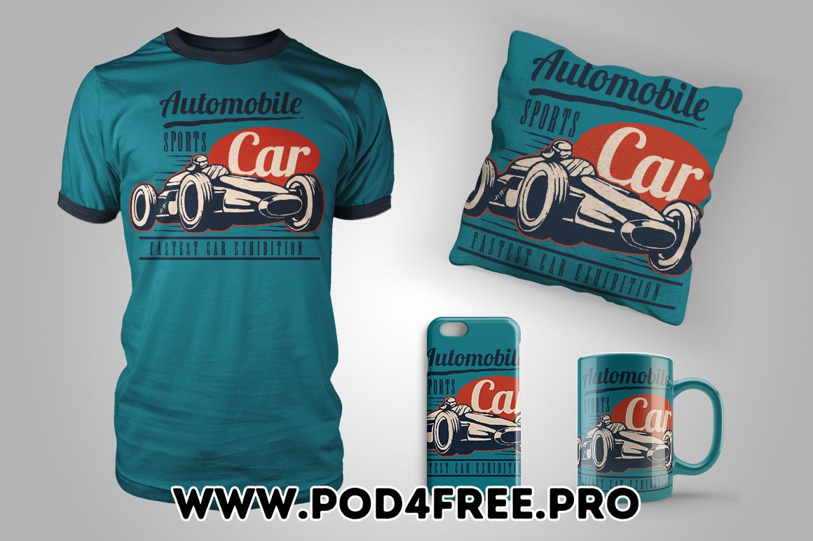 Pod T-Shirt Designs Mega Pack, Car Designs Set - Discount 100% Off